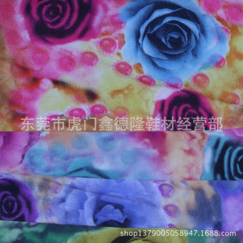GB4022 时尚色丁布印花面料 夏秋季裙布料服装面料图3
