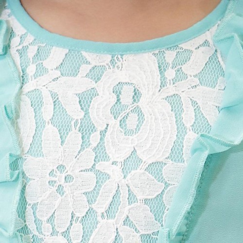 恬贝儿2014夏装新款童装 韩版休闲短袖女童雪纺连衣裙儿童公图1