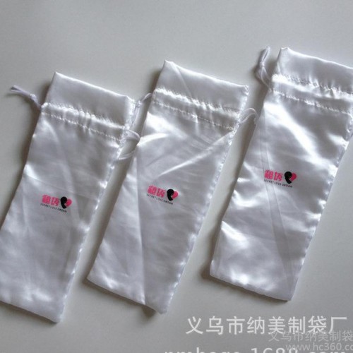 定制成人用品外包装色丁布袋 丝绸光滑抽绳束口饰品包装环保袋图3