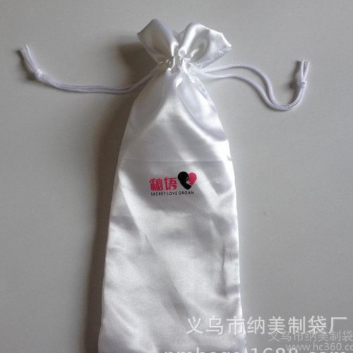 定制成人用品外包装色丁布袋 丝绸光滑抽绳束口饰品包装环保袋图1