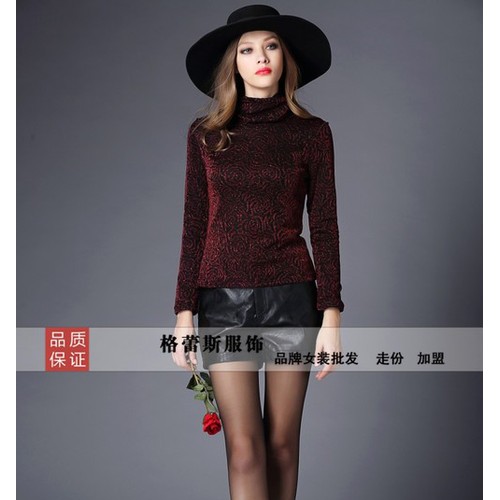 供应广西品牌女装尾货 女装低价批发 **女装折扣 加绒打底衫蕾丝衫/雪纺衫图2