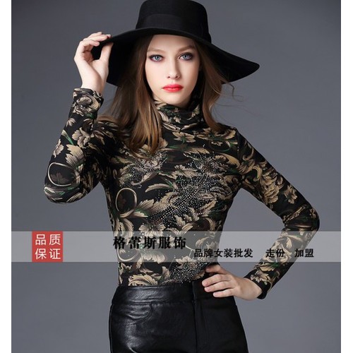 供应广西品牌女装尾货 女装低价批发 **女装折扣 加绒打底衫蕾丝衫/雪纺衫图7
