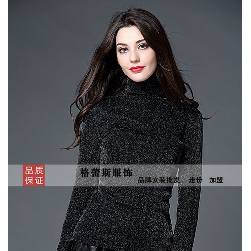 供应广西品牌女装尾货 女装低价批发 **女装折扣 加绒打底衫蕾丝衫/雪纺衫图8