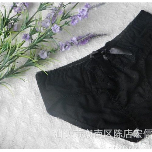 少女内裤批发 纯色雪纺纯棉 俏皮可爱低腰三角裤 3038图3