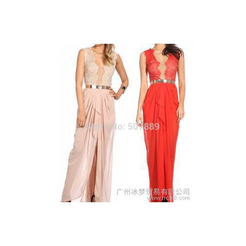 速卖通爆款性感蕾丝雪纺连衣裙夜店性感女裙sexy dress 连衣裙批发定做图2