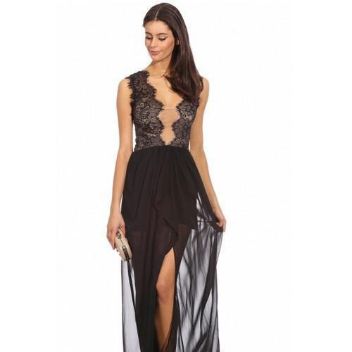 速卖通爆款性感蕾丝雪纺连衣裙夜店性感女裙sexy dress 连衣裙批发定做图3