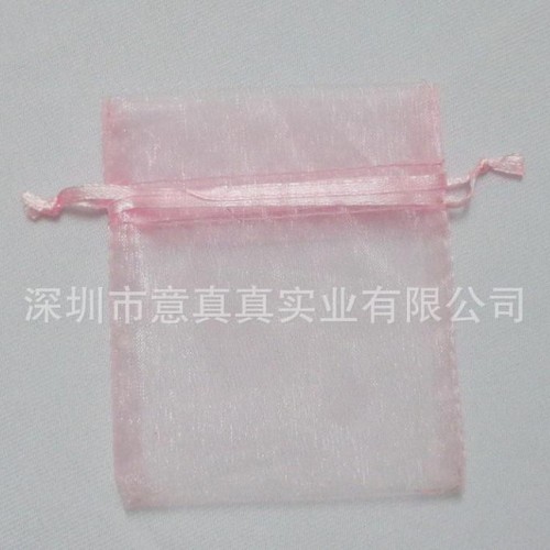 深圳束口袋加工厂 定做柯根纱袋 欧根纱袋 三根纱袋 雪纺纱袋图3