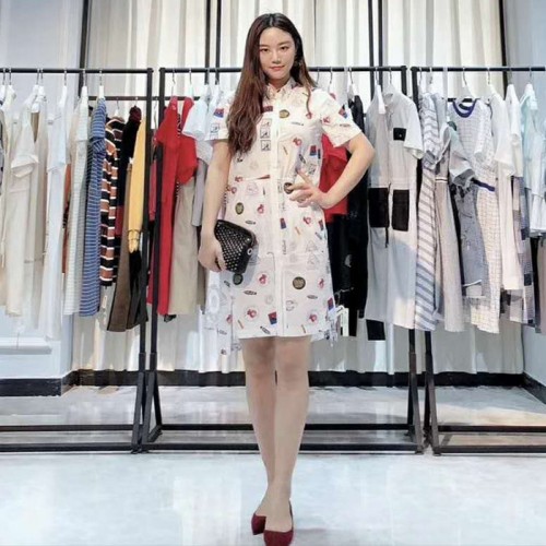 MO.陌2019年夏新款波西米亚雪纺连衣裙品牌女装批发图7