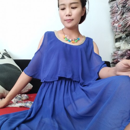 外贸女装专柜品牌服装批发米芙兰服饰女士雪纺连衣裙低价混批图6