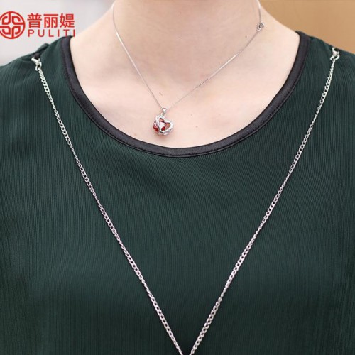 2017新品春装中老年女装雪纺连衣裙妈妈装长袖纯色假两件长袖上衣图3