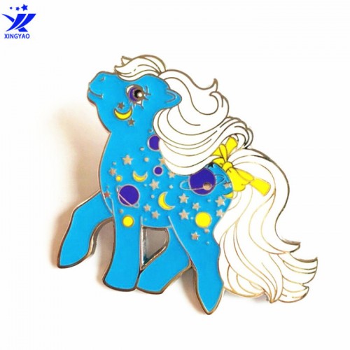 卡通可爱狗狗金葱粉胸针 珐琅滴油徽章 衣服荧光别针夜光胸章图3