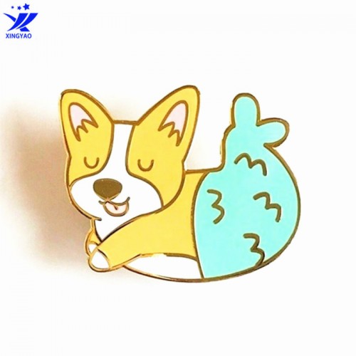 卡通可爱狗狗金葱粉胸针 珐琅滴油徽章 衣服荧光别针夜光胸章图6