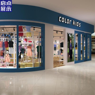 启点展示 童装店货架 服装货架 童装展示架定制厂家 新款童装店货架定制