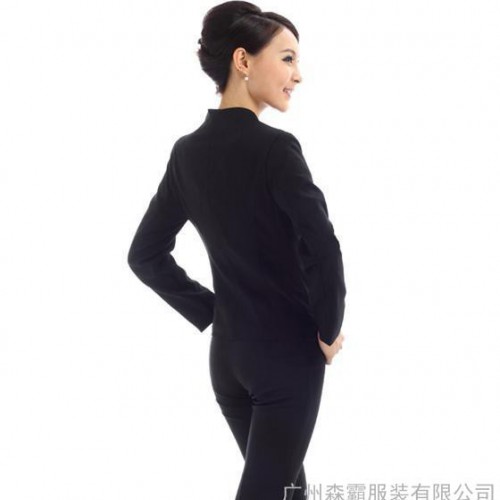 供应森霸韩版女式小西装新款女西服厂家定做女职业装套装图3