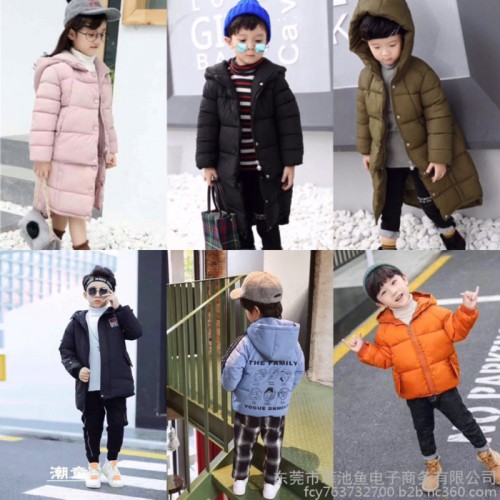 河北叶城2018秋冬热卖爆款童装卡通印花羽绒棉服批发货到付款中小童休闲宽松面包棉服批发图5