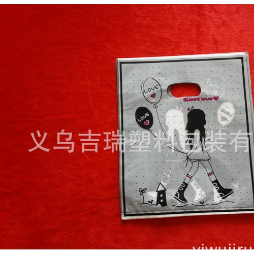 **卡通服装塑料袋礼品袋包装袋男女款时尚服装衣服店手提袋子图2