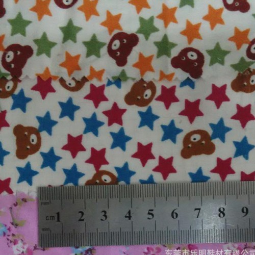 现货MB4269印卡通小熊斜纹全棉布 鞋服面料图1