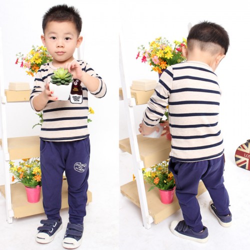 特价促销无2014春秋薄款婴幼儿外出服条纹卡通春新款儿童宝宝图2