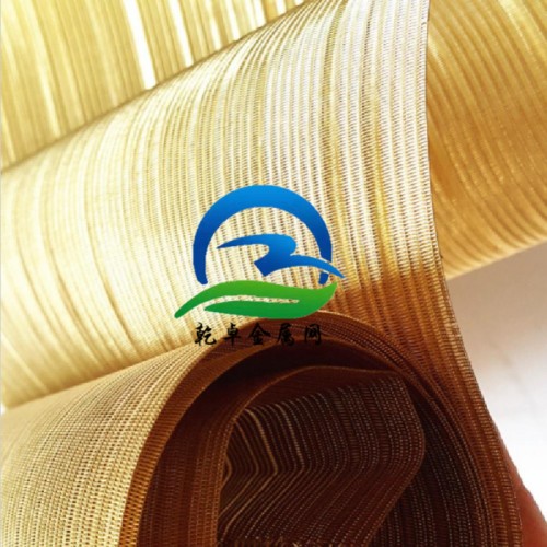 乾卓金属网 夹丝玻璃铜丝网 图案织物壁布 艺术金沙丝网 提花金属布 丝绣夹层网布图7