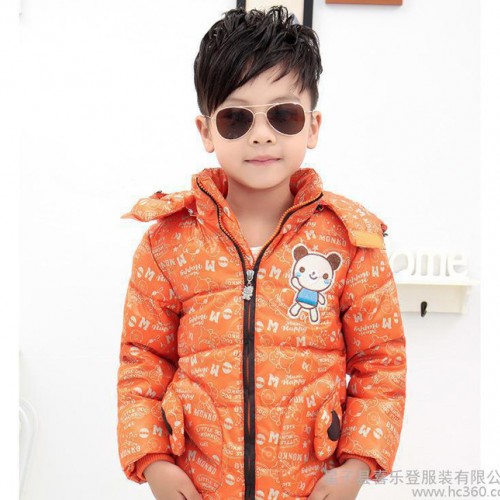 2014冬季儿童羽绒服 男童卡通保暖外套一件代发 中大童装批发代销图2