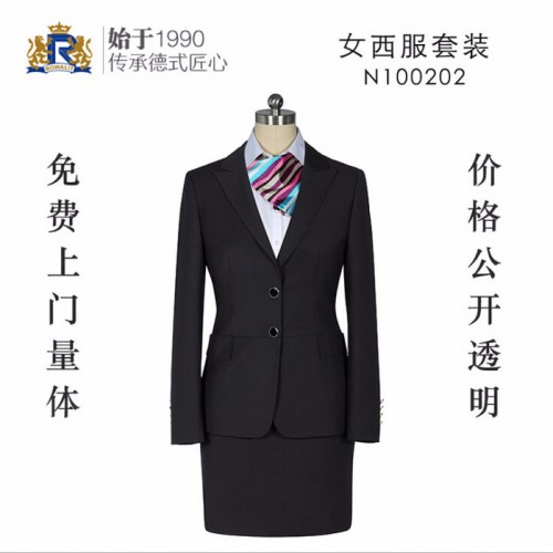 2017秋冬新款女士西服职业装男女西装职业套装女酒店工作服定制 西服女图3