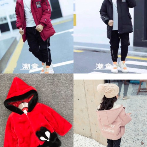 山西鹿泉2018秋冬**加绒加厚金丝绒外套批发货到付款3-7岁男宝女宝西装领翻领棉衣外衣图7