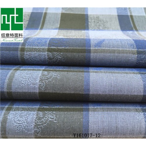 全棉抗皱大提花面料，色织大提花面料，新款厂家生产图1