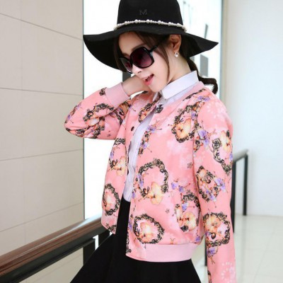2015春季新品短款印花女式外套小西装  韩版时尚修身短外套女