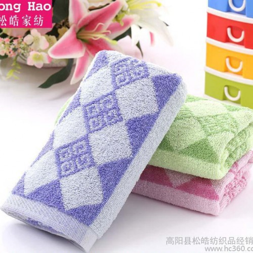 新品特价促销 方格提花毛巾 **吸水透气毛巾图1