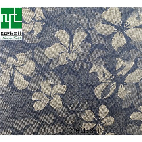 仿牛仔大提花面料，色织全棉大提花新款，供应商图2
