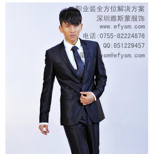 时尚商务两粒扣男西装，亮面舒适款式图2