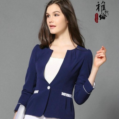 定做职业小西装 女春秋长袖 欧美范OL白领文员装 工作制服套裙
