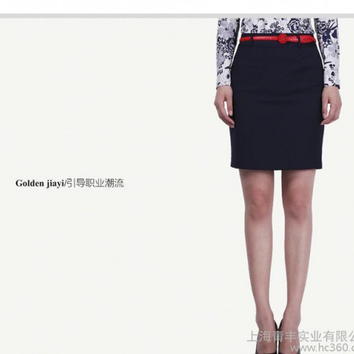 上海专业定制航空制服空姐制服职业套装OL一步西装裙商务女半身图2