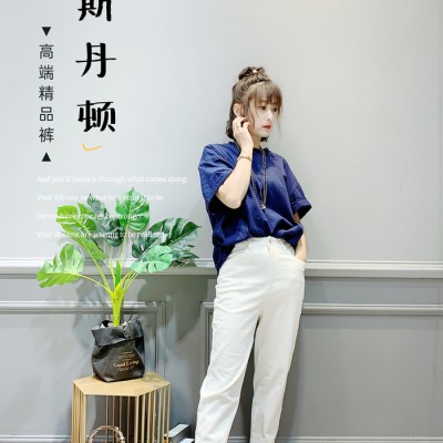 品牌折扣女装卡斯丹顿纯裤子货源渠道批发