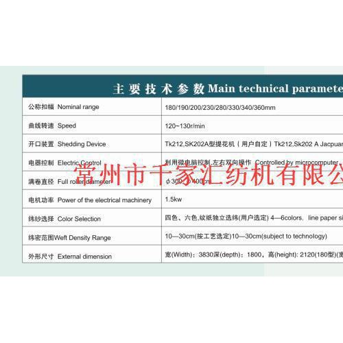 提花剑杆织机-GA788系列图2