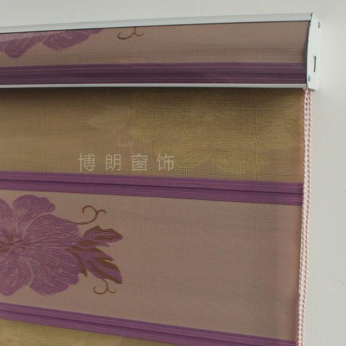 韩式风格提花柔纱帘 厂家批发定做提花斑马窗帘图2