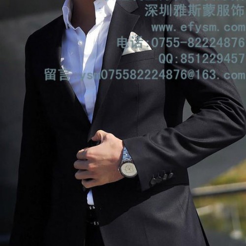2016男士商务休闲一套西服套装 英伦修身黑色西装正装职业装男款图1