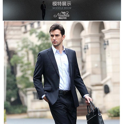 男士西服套装 西装男修身韩版结婚伴郎商务男装 职业正装定制图2