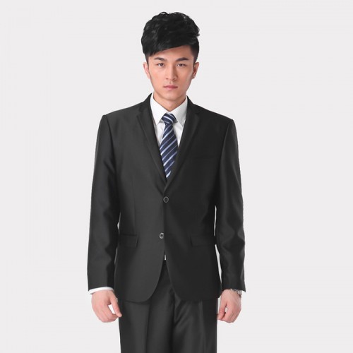 西服套装春秋款结婚礼服男版西服套装男士修身西装韩版西服潮图3