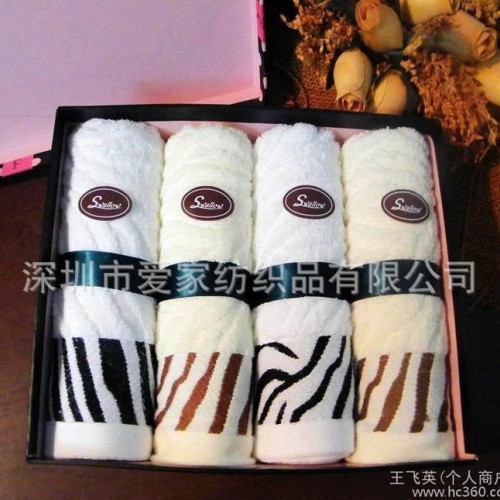 商务虎纹提花礼品毛巾/纯棉毛巾/美容毛巾图1