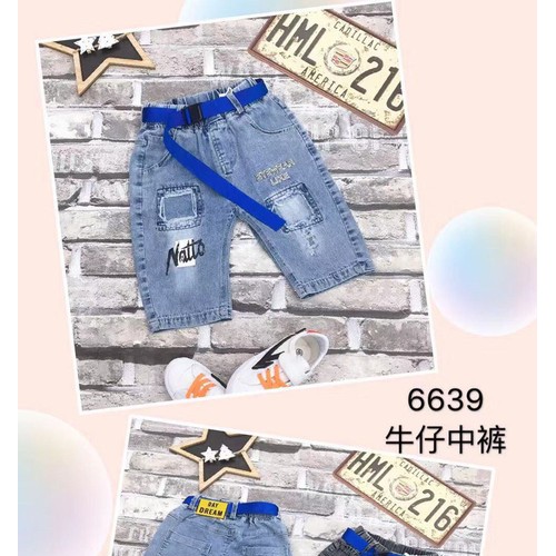 山西开心嘟嘟外贸童装批发中心便宜又好看高质量童装牛仔裤套装批发货到付款棉弹不褪色童装中裤批发图5
