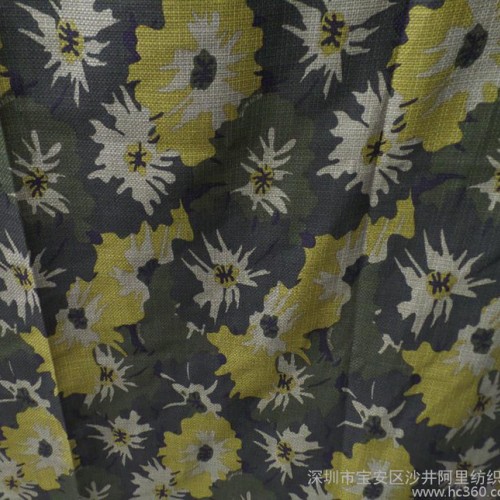 新浦货 棉麻提花面料 印花布 秋冬季服装面料 大提花 200图1