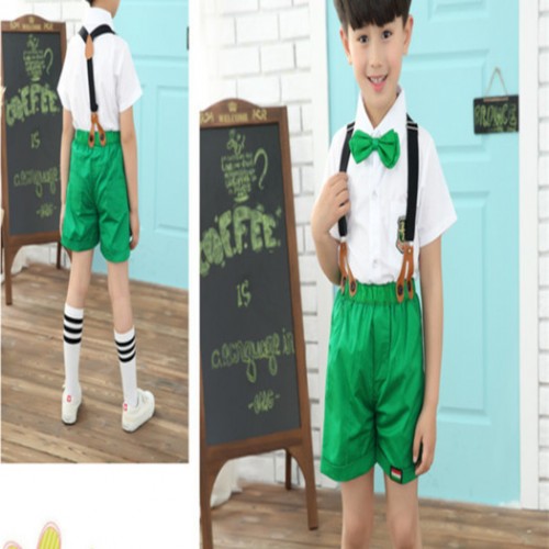 【众安】男童9色背带裤合唱服 上衣裤子都是衬衣布质量好图2