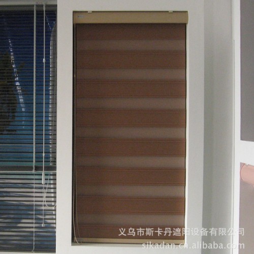 供应火爆** 双层遮光窗帘 手动电动 进口提花成品柔纱帘  厂家批发图3