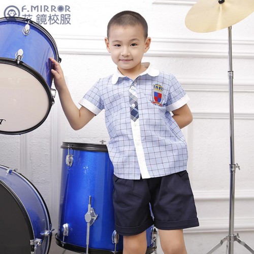 F.MIRROR花镜格子提花衫衣校服定做小学生校服幼儿园园服定制图4