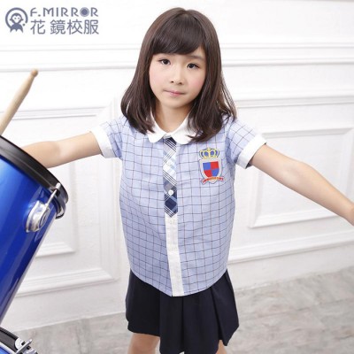 F.MIRROR花镜格子提花衫衣校服定做小学生校服幼儿园园服定制