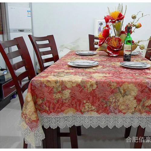 厂家桌布台布 提花桌布 蕾丝花边台布布艺 合肥桌布 涤棉桌布图3