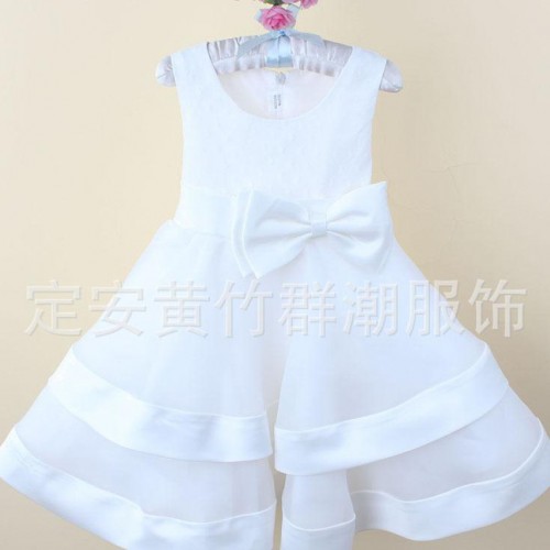 爆款婚纱礼服童装 时尚双层欧美童裙 公主裙 出口 H914图3