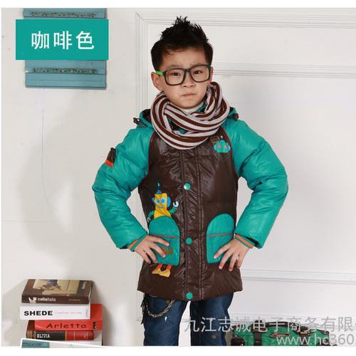 供应**2014年冬季童装连帽羽绒服图2
