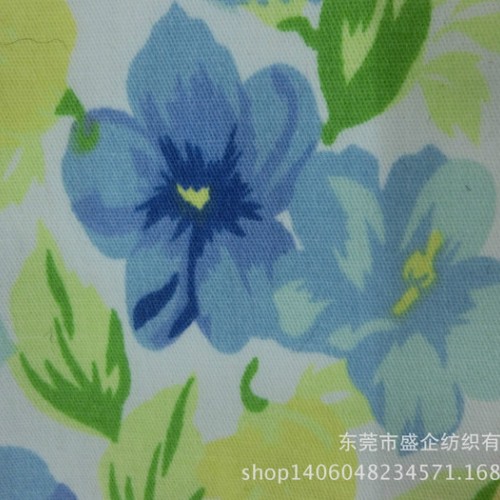 SQ141#现货牛仔裤面料 活性印花弹力梭织棉布 女装裤子面图3